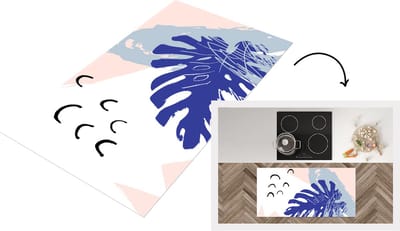 Keukenloper - Loper keuken - Zomer - Blauw - Wit - Roze - 120x60 cm - Keukenloper vinyl