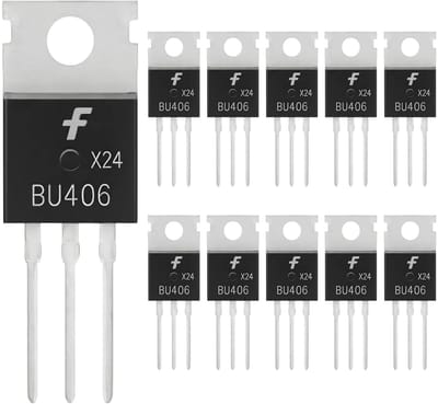 NPN Transistors - Schakeltransistoren BU406 - Prototypes Bouwen - TO-220 Behuizing - 200V 7A - Metaal