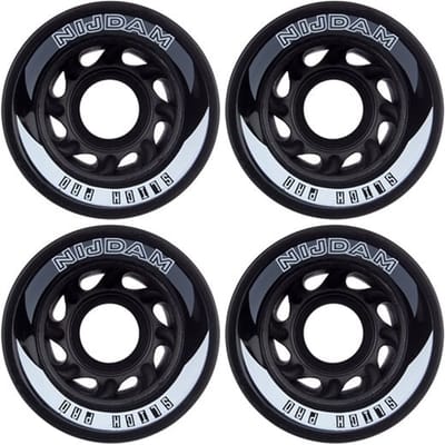 Nijdam Wielen voor Rolschaatsen - 58 x 39 mm - Zwart