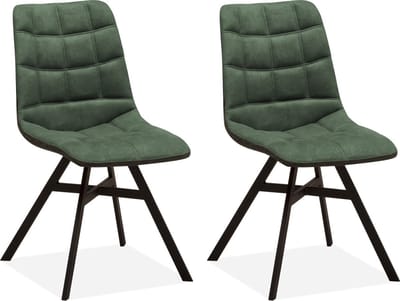 Eetkamerstoel Nynke - Mosgroen (set van 2 stoelen)