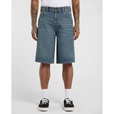 bermuda Dickies 958 13 inch losse korte jeans - khaki tit blauw