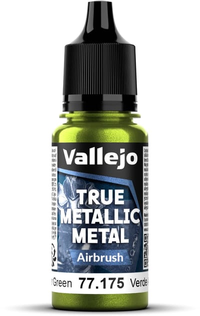 Vallejo Hobbyverf Acrylverf - 77175 True Metallic Metal - Airbrush - Amber Groen - Acryl - Verf flesje - 1x 18 ml