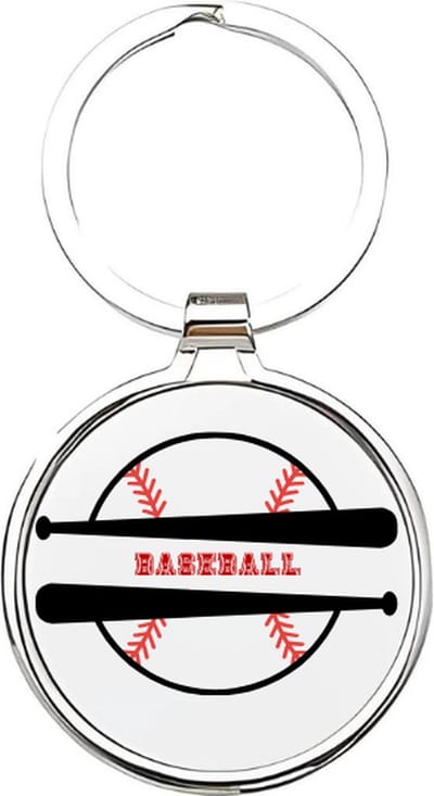 Akyol - Baseball Sleutelhanger - honkbal - Honkballers - cadeau - Sport sleutelhanger - sport - Honkbal - Baseball - sleutelhanger voor honkballers - slagbal - sleutelhanger voor jongens - sleutelhanger van een honkbal - 4 x 7,5 CM