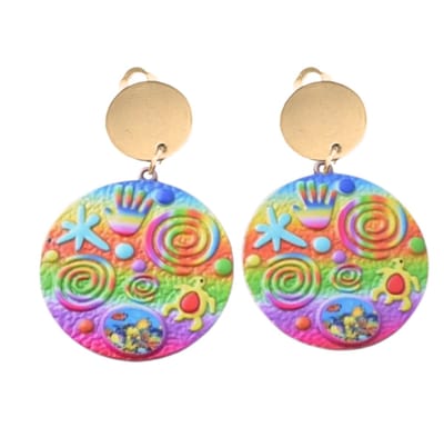 Clip oorbellen -strand- roze- geen gaatje- Charme Bijoux