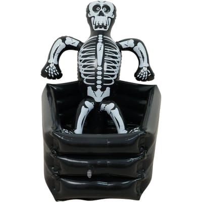 Enfant Halloween Corps Squelette Seau à Glace Fournitures de Fête Seau à Boissons Décoration Piscine Gonflable Horreur Accessoires blanc