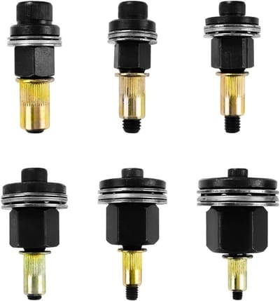 6-delige set met vervangbare nietmuttern en onderdelen voor M3-M4-M5-M6-M8-M10, inclusief gereedschap en dorn voor nietmachine, ideaal voor klussen en montage.