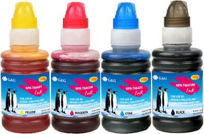 G&G Epson 664 Inkt - Epson Inktcartridge - Epson EcoTank - Multipack Zwart en Kleur