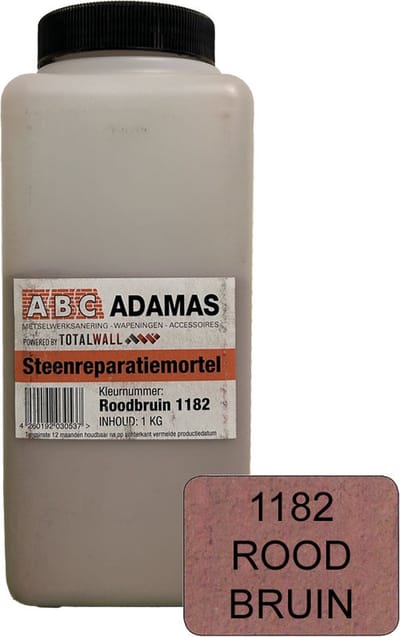 Steen reparatie mortel - Roodbruin (1 kg)