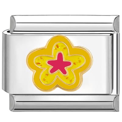 Quiges - Schakel - Bedel - 9mm - charms - Kleurrijk - Zeester - Geschikt voor - armband - Schakelarmband - italy bedels armband