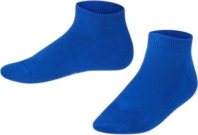 FALKE Family kort eenkleurig katoen sneakersokken enkelsokken kinderen blauw - maat 23-26