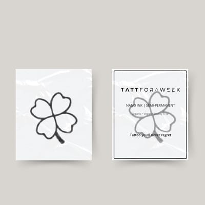 tattforaweek Tijdelijke tattoo klavertje vier - Semi-permanente tattoo voor volwassenen