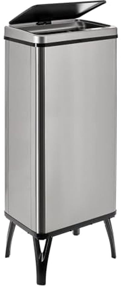 Intelligente Vuilnisemmer met Sensor en Handmatige Bediening - 60L, Grijs