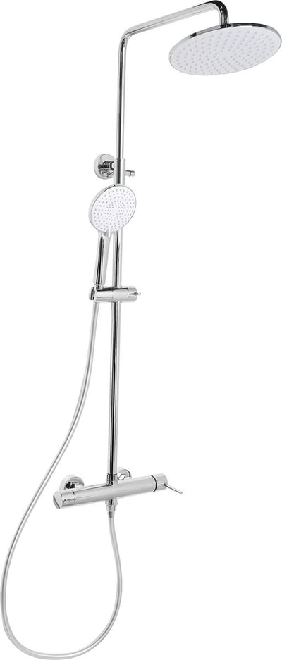 PUYEHUE - Douchemengkraan set met regendouche - Zilver - Messing