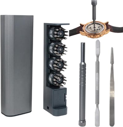 Schroevendraaier Set - Precisie Tool - Elektronica Reparatie - Magnetische Schroefhouder - 40 Delig - Zilver