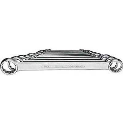 Gedore dubbele ringsleutelset 4-8, 8 stuks, SW 6-22 mm, CV-staal, recht, twaalfkantig met UD-profiel