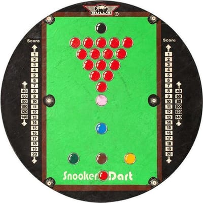 Bull's Game Dartbord Snooker - Trainings Dartbord - Darts & Snooker Spel - Bristle Dartbord