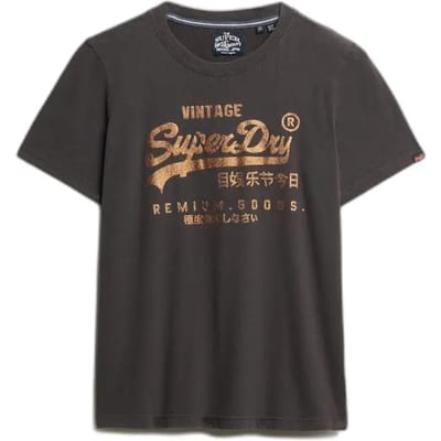 Superdry - Vintage T-shirt met versierd logo en relaxte pasvorm - Dames - T-shirts