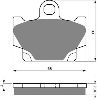 Plaquette de frein Gold Fren pour Moto Yamaha 250 Sr Classic 1996 à 2000 AVG / 21L Neuf