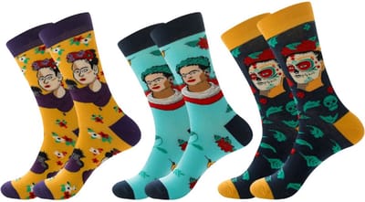 Frida Kahlo Sokken - Set van 3 paar - maat 37-42 - Sokken voor dames - Kunstsokken
