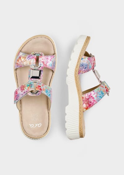 Elegante sandalen met klittenbandriempjes - meerkleurig - Gr. 36 van Goldner Fashion