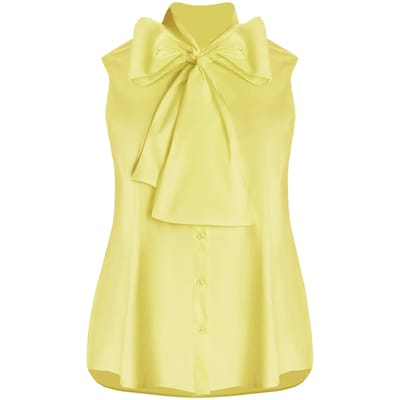 Mouwloze Blouse met Knoopdetail Dames Mat Fashion