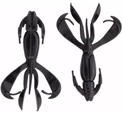 Keitech Crazy Flapper 2.4 (6 cm) Softbait - 8 stuks Black 001S