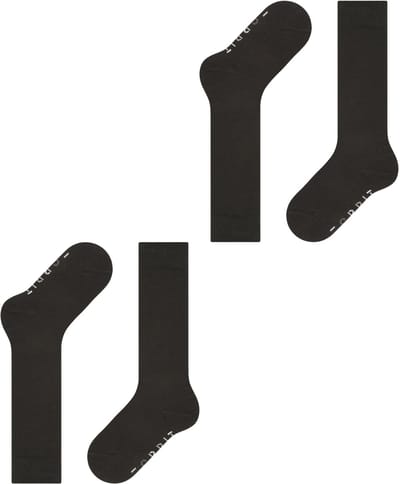Esprit Foot Logo 2-Pack versterkt slijtvast katoen multipack kniekousen kinderen zwart - maat 31-34