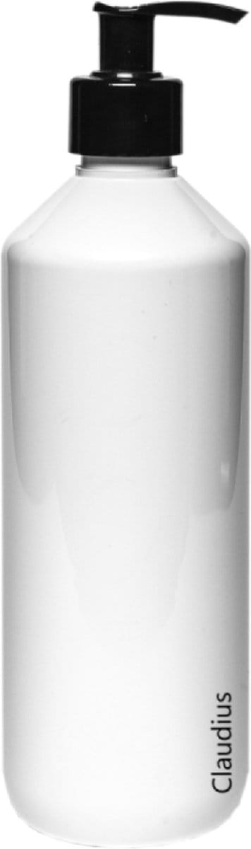 Lege Plastic Fles 500 ml PET wit - met zwarte pomp - set van 10 stuks - Navulbaar - leeg