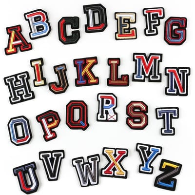 Hoge Kwaliteit Cool 26 Stuks Letters 3D Geborduurd Opnaaibare Patches Voor Kleding Stickers Strijkbare Kleding Biker Applicaties Strepen Badge