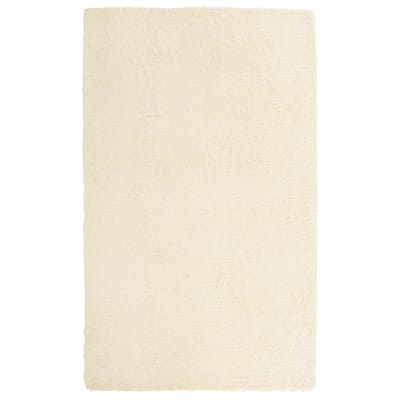 vidaXL - Hoogpolig - vloerkleed - NAVARRA - 80x150 - cm - polyester - crèmekleurig