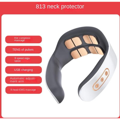 Cervicale Massager 2-kops Nekbeschermer Multifunctionele Huishoudelijke Puls Hot Compress Intelligente Elektrische Nekmassager