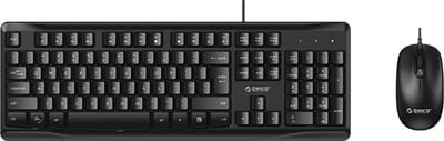 ORICO Optische muis en toetsenbord - Multimediatoetsen - Kabel 1.5m - QWERTY - zwart