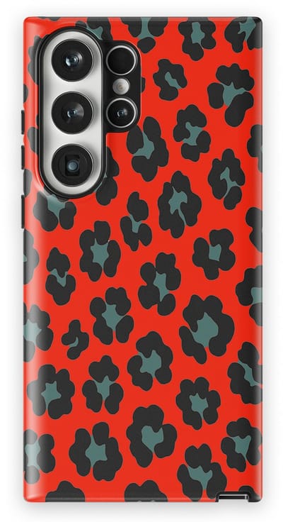 DripCase Luipaard Hoesje Samsung Galaxy S23 Ultra | Backcover met Mag | Hoesje met Dierenprint Samsung Galaxy S23 Ultra Jungle Blaze