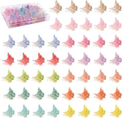 Mini Vlinder Haarspeldjes - 50 Stuks Kleurrijke Haarclips en Schattige Klemmen voor Meisjes en Vrouwen