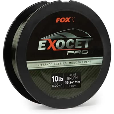 Pro Monofilament Lo-Vis Green X1000M Exocet Fox - Karper Lijn Nylon - Karper Lijn - Karperlijn - Karper - Karpervissen