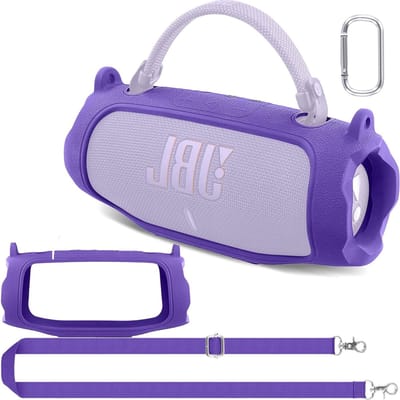 Beschermhoes Luidspreker - Draagbare Case - Muziek Luisteren - Volledige Bescherming - 23 cm Lengte - Paars
