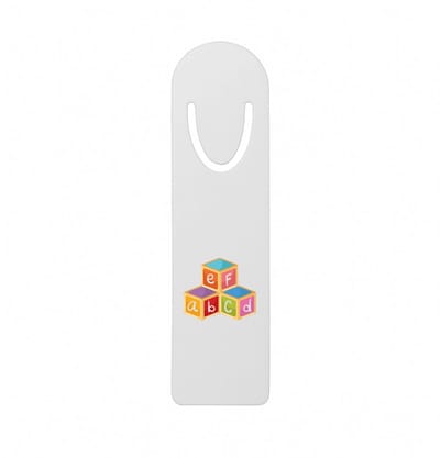 Hacebo® - Blokken metalen boekenlegger - Kind - baby's - Letters - letter lezen - peuters - speelgoedblokken Bladwijzer boekenleggers - 12.7 cm x 3.2cm