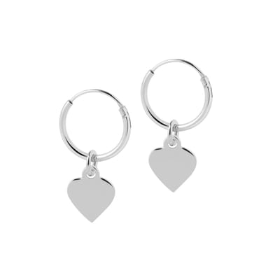 Zilver Hoop met Hart 12MM