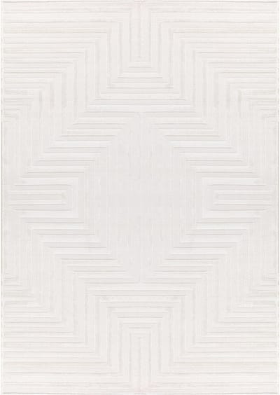 Flycarpets Cara Modern Japandi Labyrinth Vloerkleed - Creme - 120x170 cm