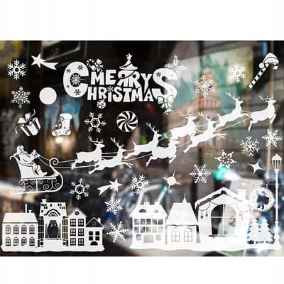 Hangzhou A Link Star Technology - Feestdeurdecoratie - Kerst Thema - Zelfklevend - 35cm x 50cm
