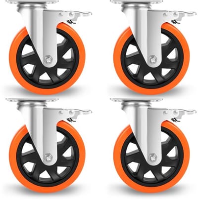 Dailygoody - Heavy Duty Casters - Zwenkwielen - Sterk en duurzaam - 6