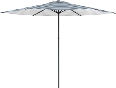 vidaXL - Tuinparasol - 300 - x - 300 - cm - Polyester - Rechthoekig - Blauw - en - Wit