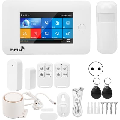 WIFI+GSM+GPRS Alarm 4.3in Volledig Kleuren Touchscreen Inbreker Diefstalbeveiligingssysteem voor Tuya