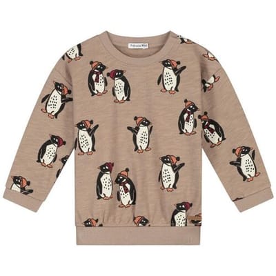 Prénatal baby sweater Light Mud Brown 56 heren