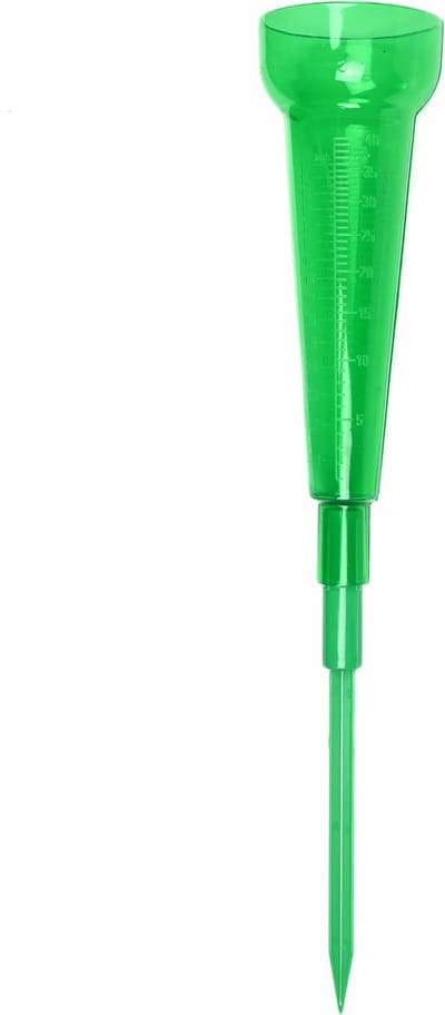 Benson Regenmeter - Liter en mm Aanduiding - Groen - Inclusief Spies - 24 cm
