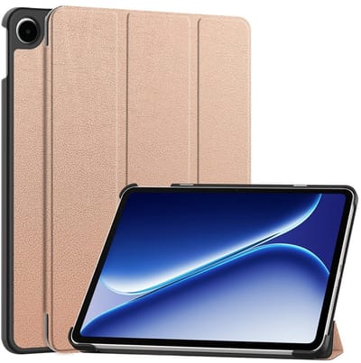Coverup Tablethoes geschikt voor OnePlus Pad Go 2 Hoesje - Tri-Fold Book Case met Wake/Sleep - Rose Gold
