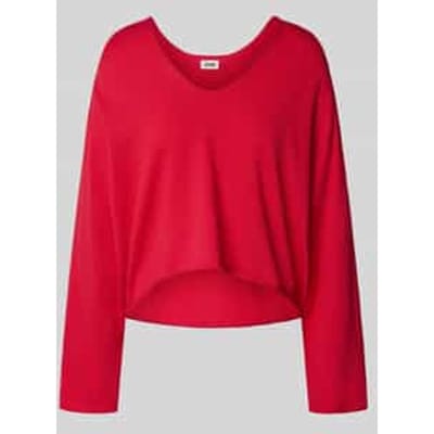 Relaxed fit gebreide pullover met V-hals, model 'SOMAIJA'