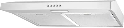 DnA® Afzuigkap - Afzuigkap 60cm Met 2 Aluminium Vetfilters - Onderbouw Wasemkap - Wit - 60cm x 48cm x 14cm