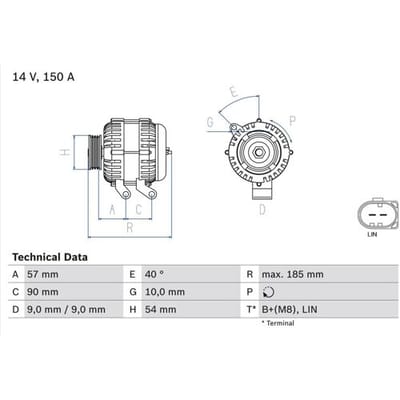 Driefasige generator BOSCH 0 986 047 930