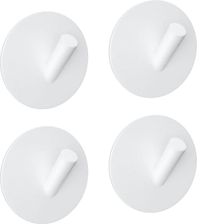 EAVY - Set van 4 Zelfklevende handdoekhaakjes RVS - handdoekhouder - wandhaak - plakhaak - WIT